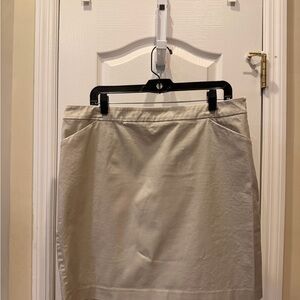 New York & Company Cream Pencil Skirt